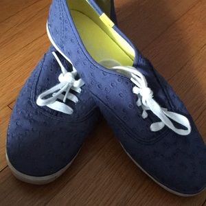 Blue lace eyelet Keds